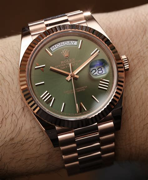 rolex day-date 40 green dial price|rolex 60th anniversary day date.